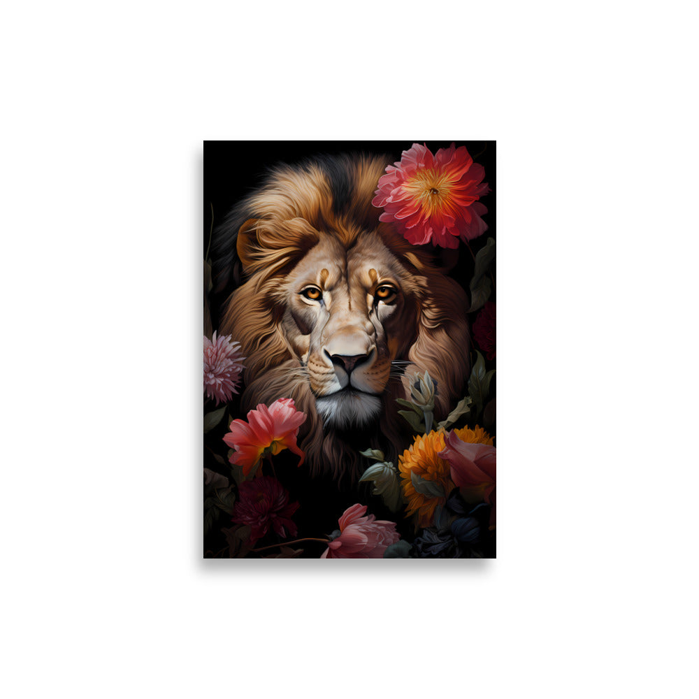 Flowers Lion No1 - AFFICHES & MOI 