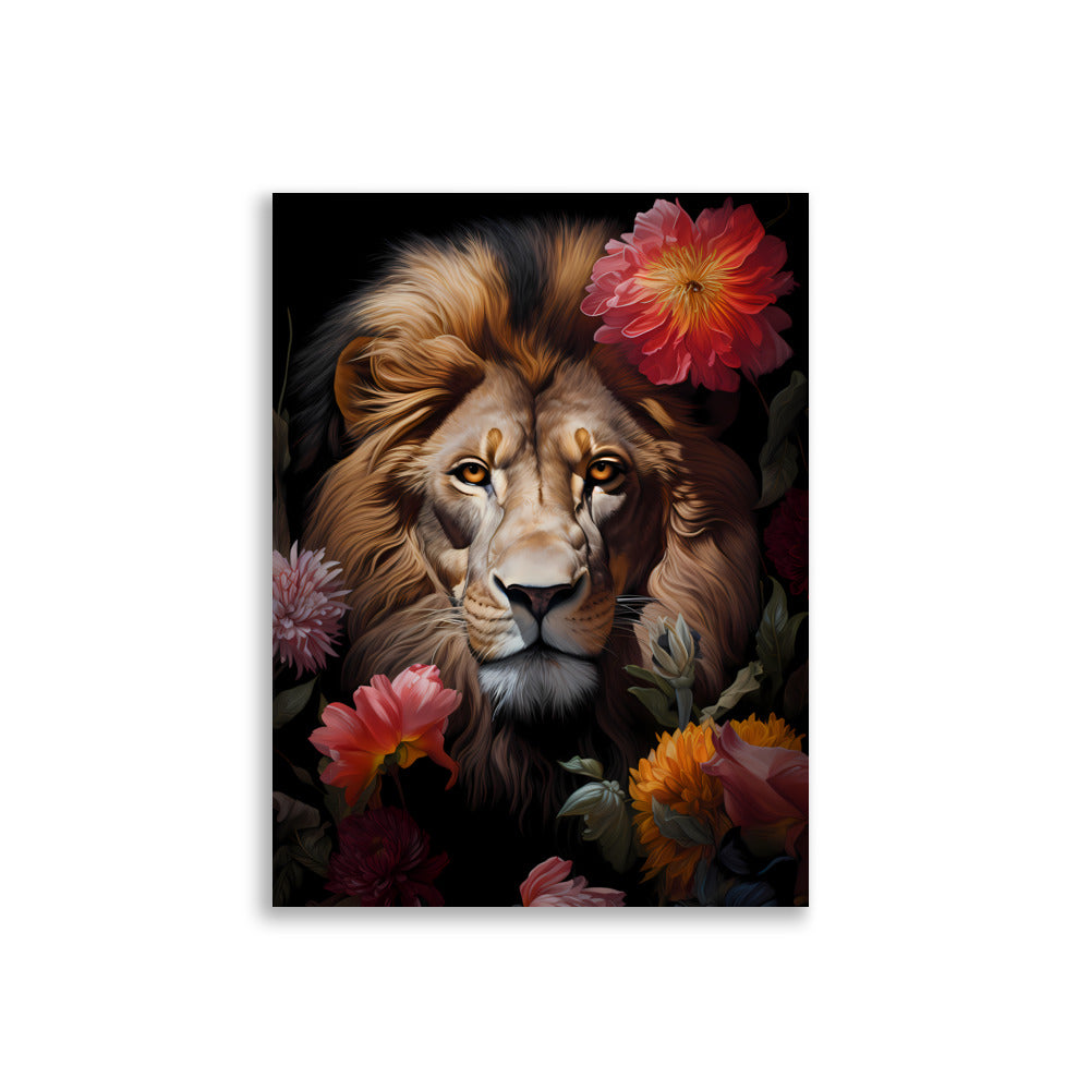 Flowers Lion No1 - AFFICHES & MOI 