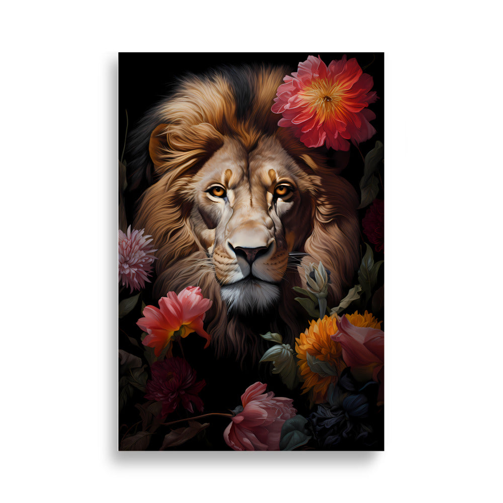 Flowers Lion No1 - AFFICHES & MOI 